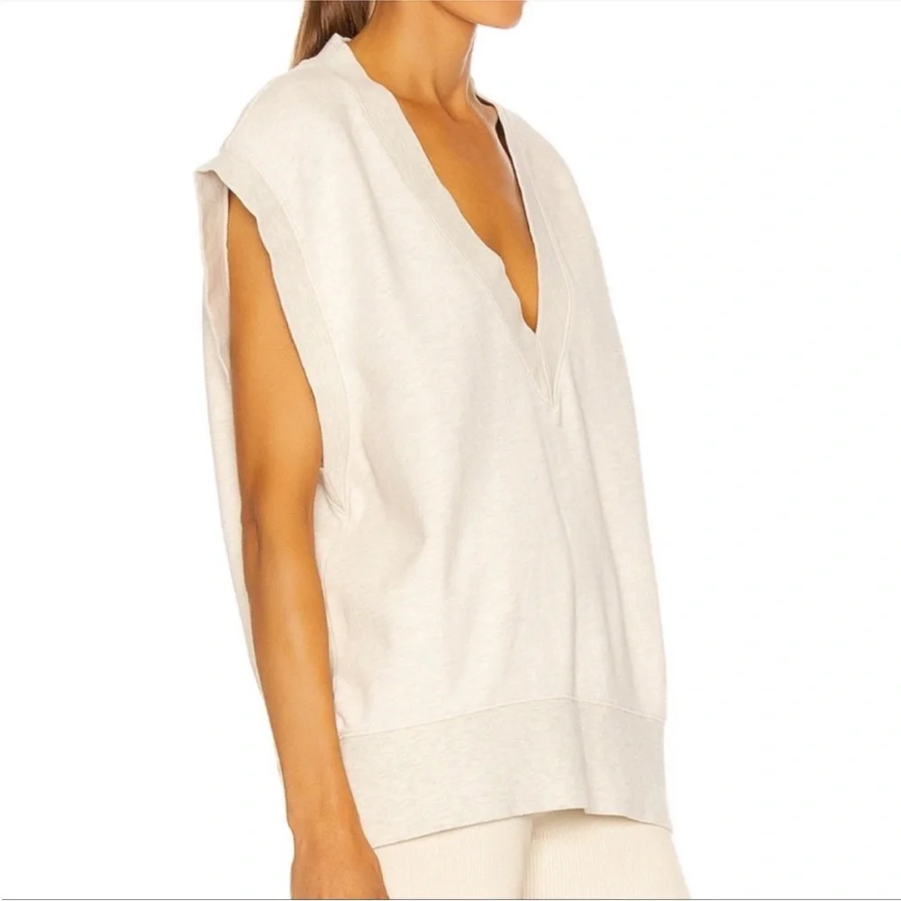 Like new Agolde Shaw Vest Oatmeal Heather Large $150 - Picture 3 of 6